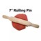 Kitcheniva 7" Miniature Wood Rolling Pin Kids Toys Play Dough Rolling Pin Crafts 25 Pcs